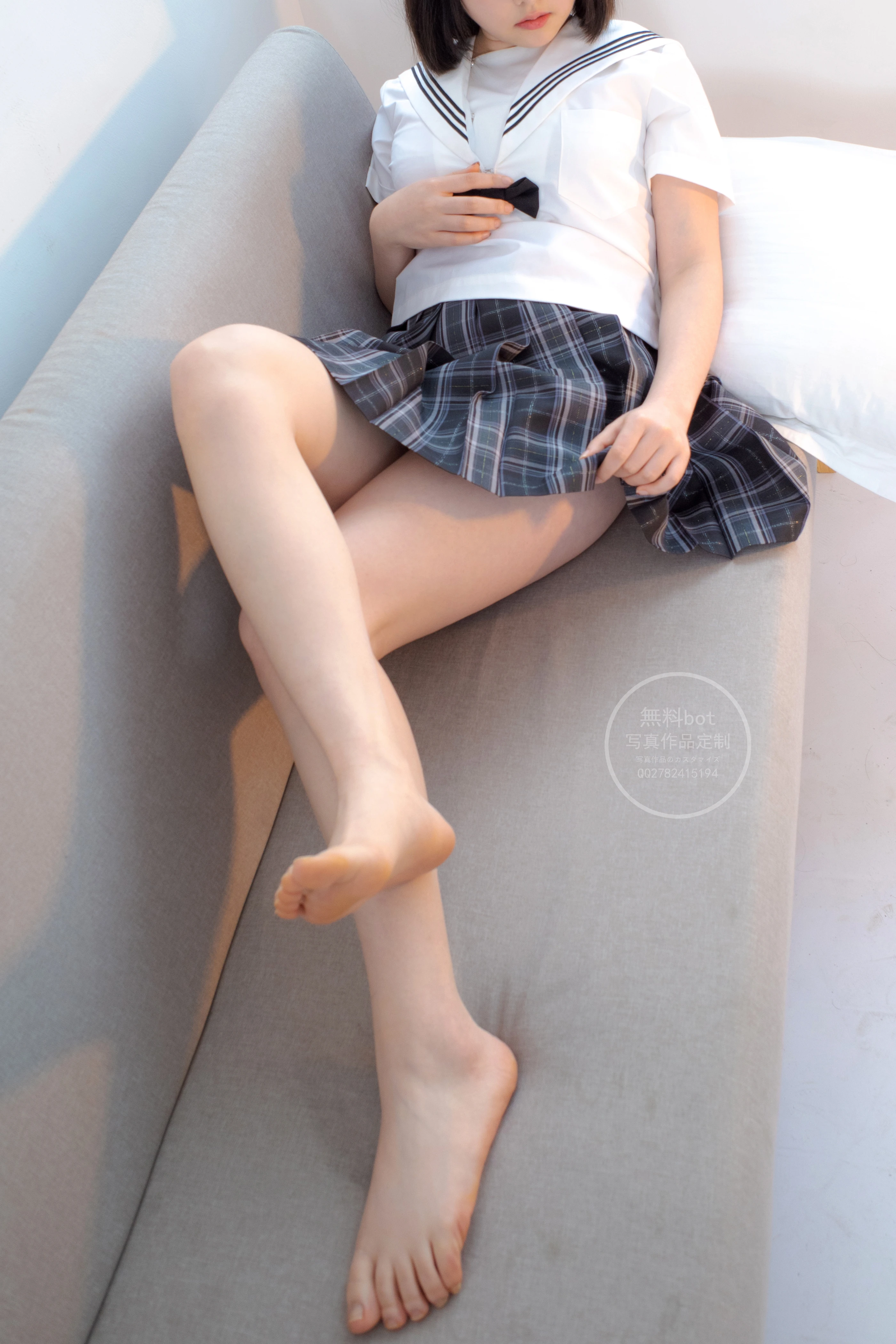森萝财团 有料 NO.028 匿名 美少女的白丝JK制服 [101P]插图1